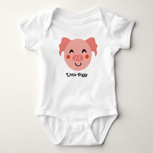Little Pig You Can Change The Colors  Text Piggy Baby Bodysuit