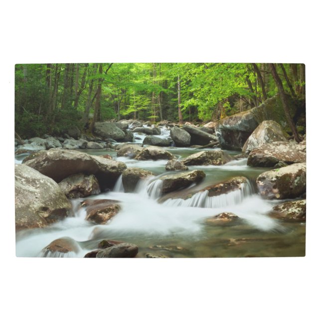 Little Pigeon River at Greenbrier Metal Print (Front)