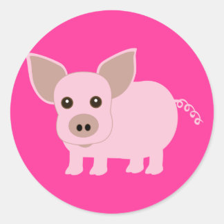Little Piggie Classic Round Sticker