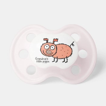 Little Piggie - Cute Cartoon Piglet Pacifier by CountryCorner at Zazzle