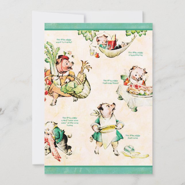 Little Piggies Invitation (Front)