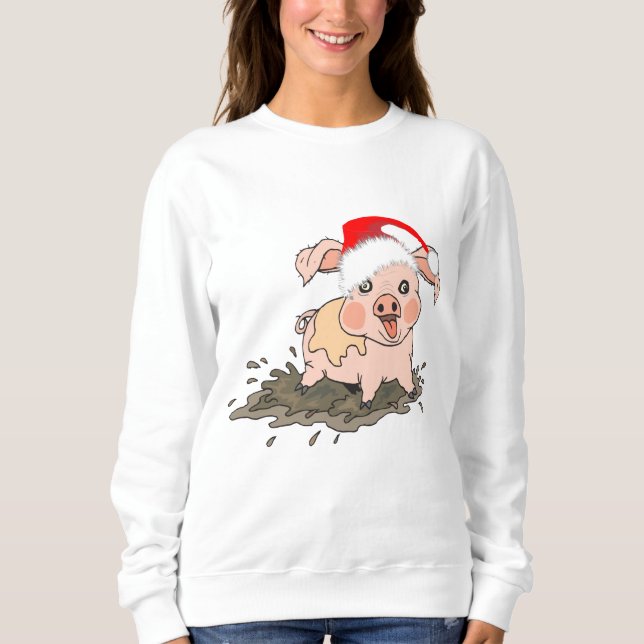 Little Piggy  Christmas Sweatshirt (Front)