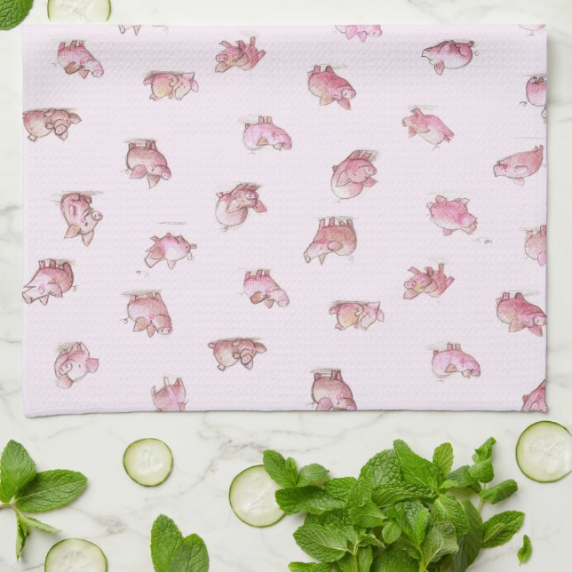 Little Piggy Kitchen Towel (Folded)