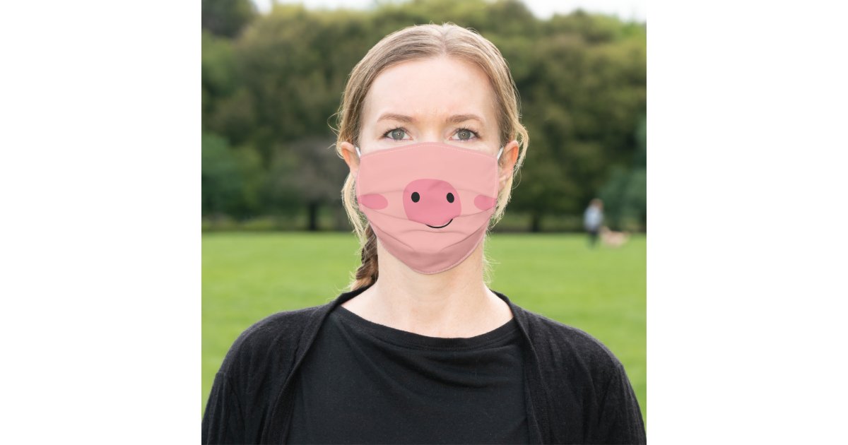 Little Piggy Mouth Baby Kids Animal Zoo Cloth Face Mask Zazzle Com