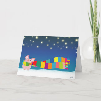 Little Pig's Christmas greeting card