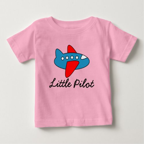 Little pilot baby jumpsuit with airplane cartoon baby T_Shirt