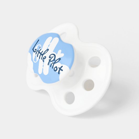 Little pilot baby pacifier | Airplane Soother (Front Right)
