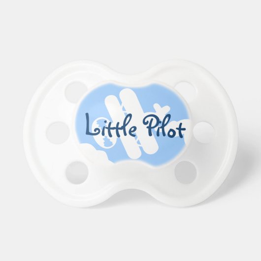 Little pilot baby pacifier | Airplane Soother (Front)