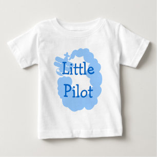 Little pilot baby t shirt with flying airplain
