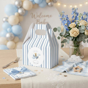 Little Pilot Teddy Bear Baby Boy Shower Favor Boxes