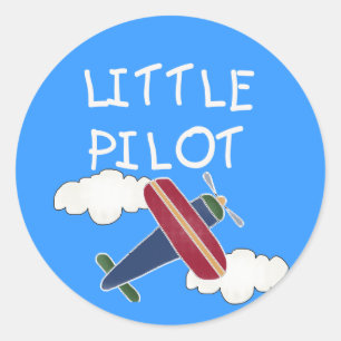 Little Pilot Tshirts and Gifts Classic Round Sticker