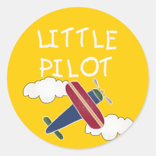 Little Pilot Tshirts and Gifts Classic Round Sticker