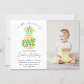 Little Pineapple 1st Birthday Photo Invitation (Front)