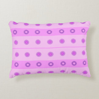 Little Pink and Purple Flowers Pattern Accent Pillow