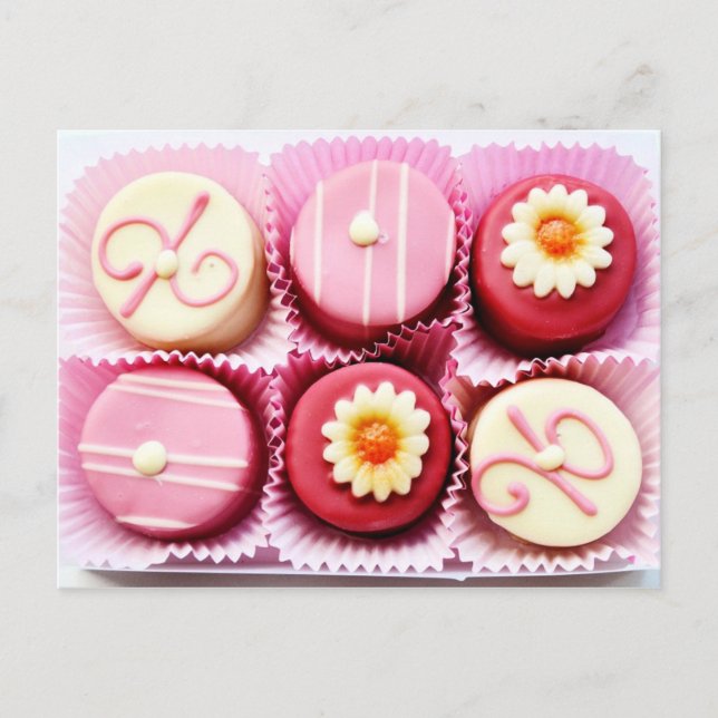 Little Pink and White Chocolate Postcard (Front)
