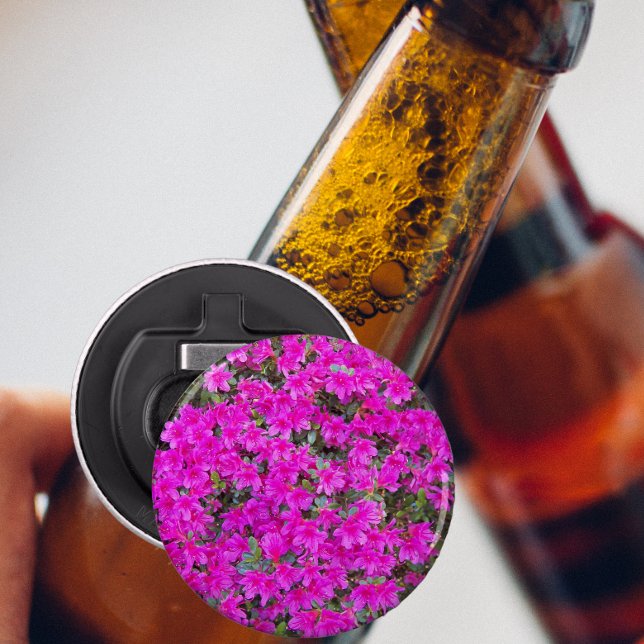 Little Pink Azaleas Floral Bottle Opener (In Situ Beer Bottle)