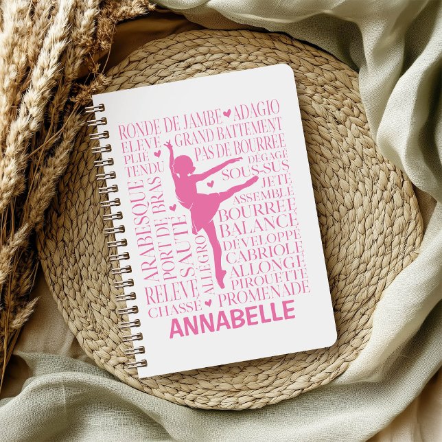 Little Pink Ballerina Typography Notebook (Creator Uploaded)