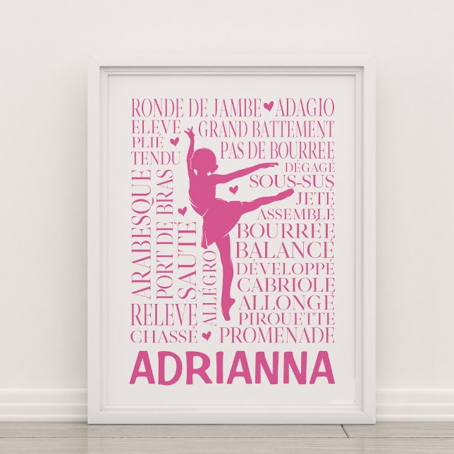 Little Pink Ballerina Typography Poster (Creator Uploaded)