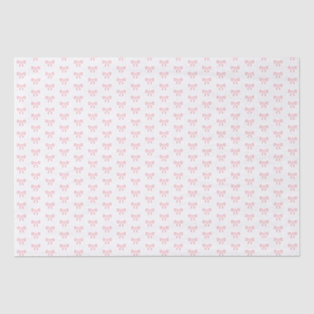 Little Pink Bow Baby Shower Girl Birthday Coquette Tissue Paper (Front)