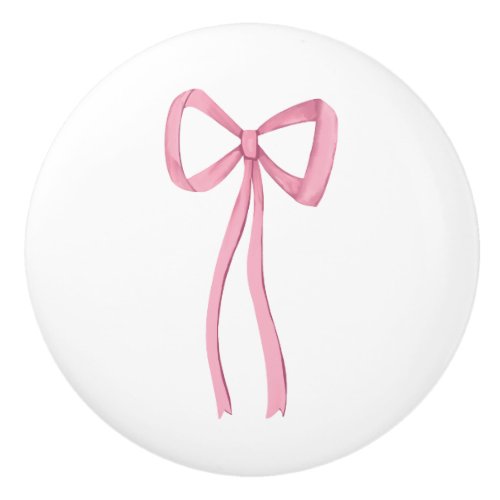 Little Pink Bow Darling Ceramic Knob