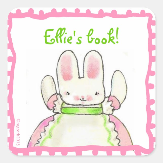 Little Pink Bunny bookplate (Front)