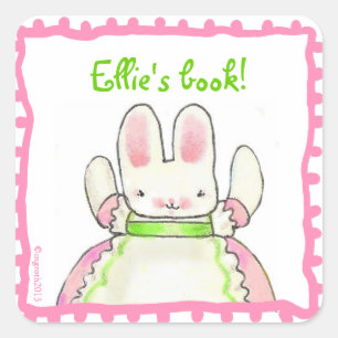 Little Pink Bunny bookplate