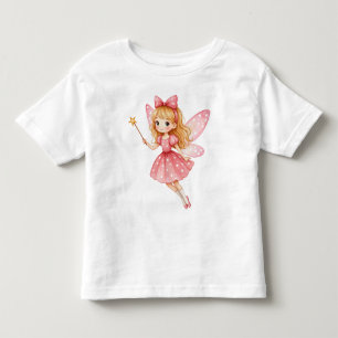 Little Pink Fairy with golden hair Toddler T-shirt