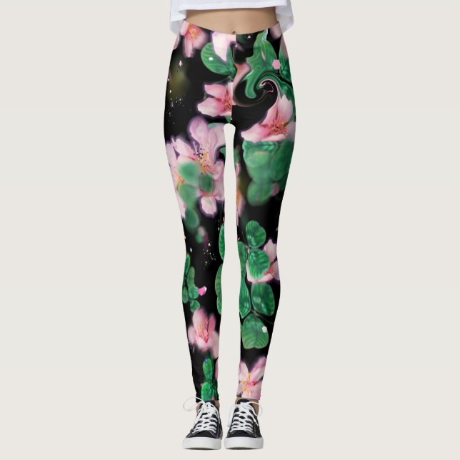 little pink flowers leggings (Front)
