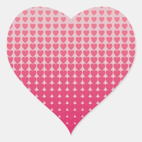 Little pink hearts pattern heart sticker