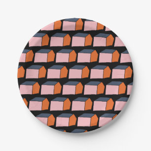 Little pink houses housewarming new home party paper plates