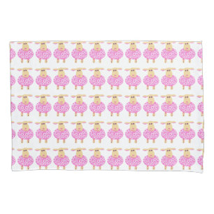 Little pink lambs pillow case