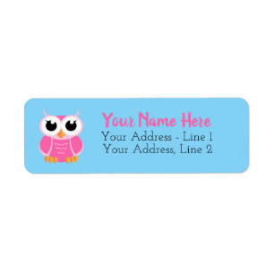 Little Pink Owl Label