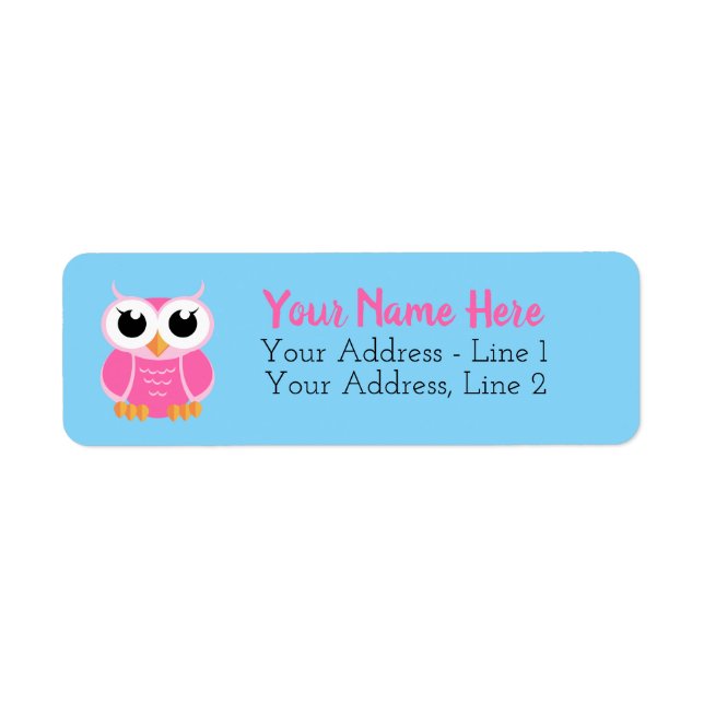 Little Pink Owl Label (Front)