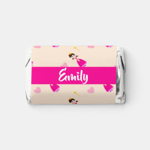 Little pink princess on pink hershey's miniatures