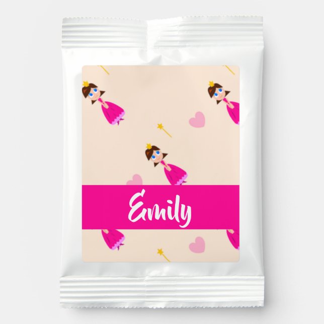 Little pink princess pattern lemonade drink mix (Front)