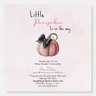 Little pink pumpkin bow is on the way foam board