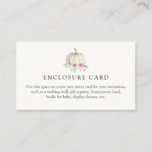 Little Pink Pumpkin Custom Enclosure Card