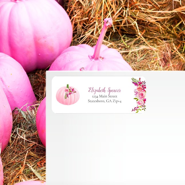 Little Pink Pumpkin Return Address Label (Creator Uploaded)
