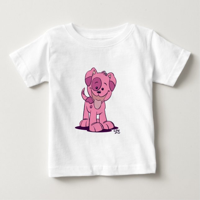 Little pink puppy Baby Apparel Baby T-Shirt (Front)