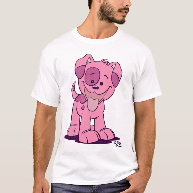 Little pink puppy children T-shirt (Front)
