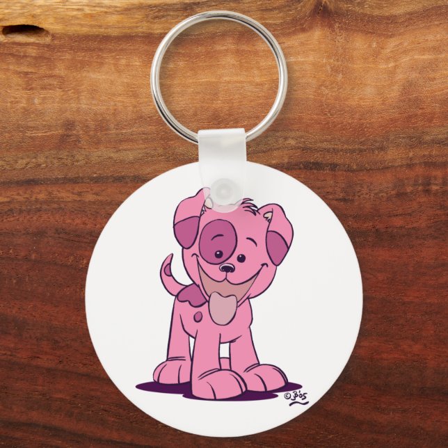 Little pink puppy keychain (Front)
