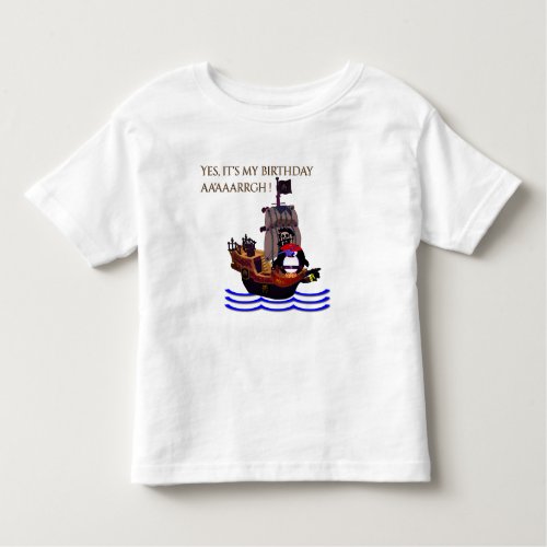 Little pirate birthday toddler t_shirt