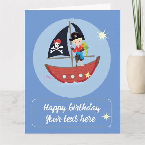 Little Pirate Happy Birthday Card