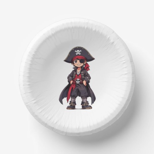 Little Pirate Kids Birthday Paper Bowls