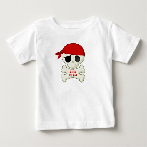 Little Pirate Skull and Crossbones Kids T_shirt