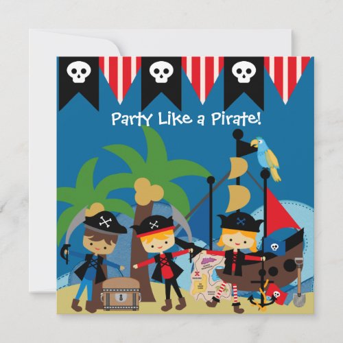Little Pirates Birthday Invitation