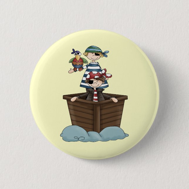 Little Pirates Pinback Button (Front)
