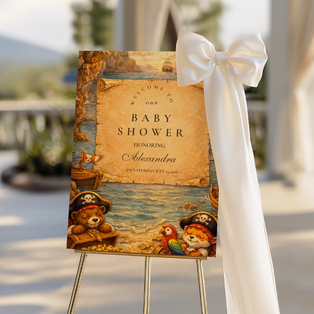 Little Pirates Treasure Voyage Baby Shower Foam Board (Creator Uploaded)