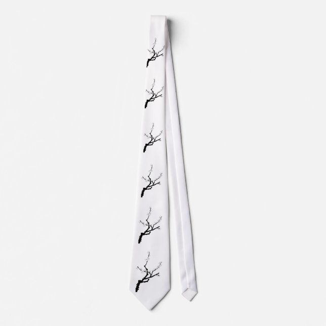 Little Plum Blossom Twig Neck Tie (Front)