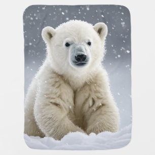 Little polar bear baby blanket